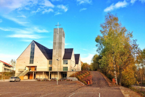Utvendig av kirke